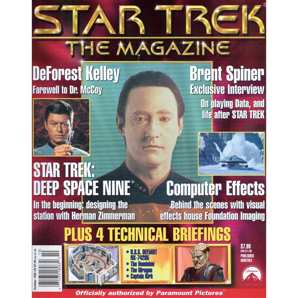 Star Trek The Magazine 1999 October DeForest Kelley Farewell Brent Spiner  C9